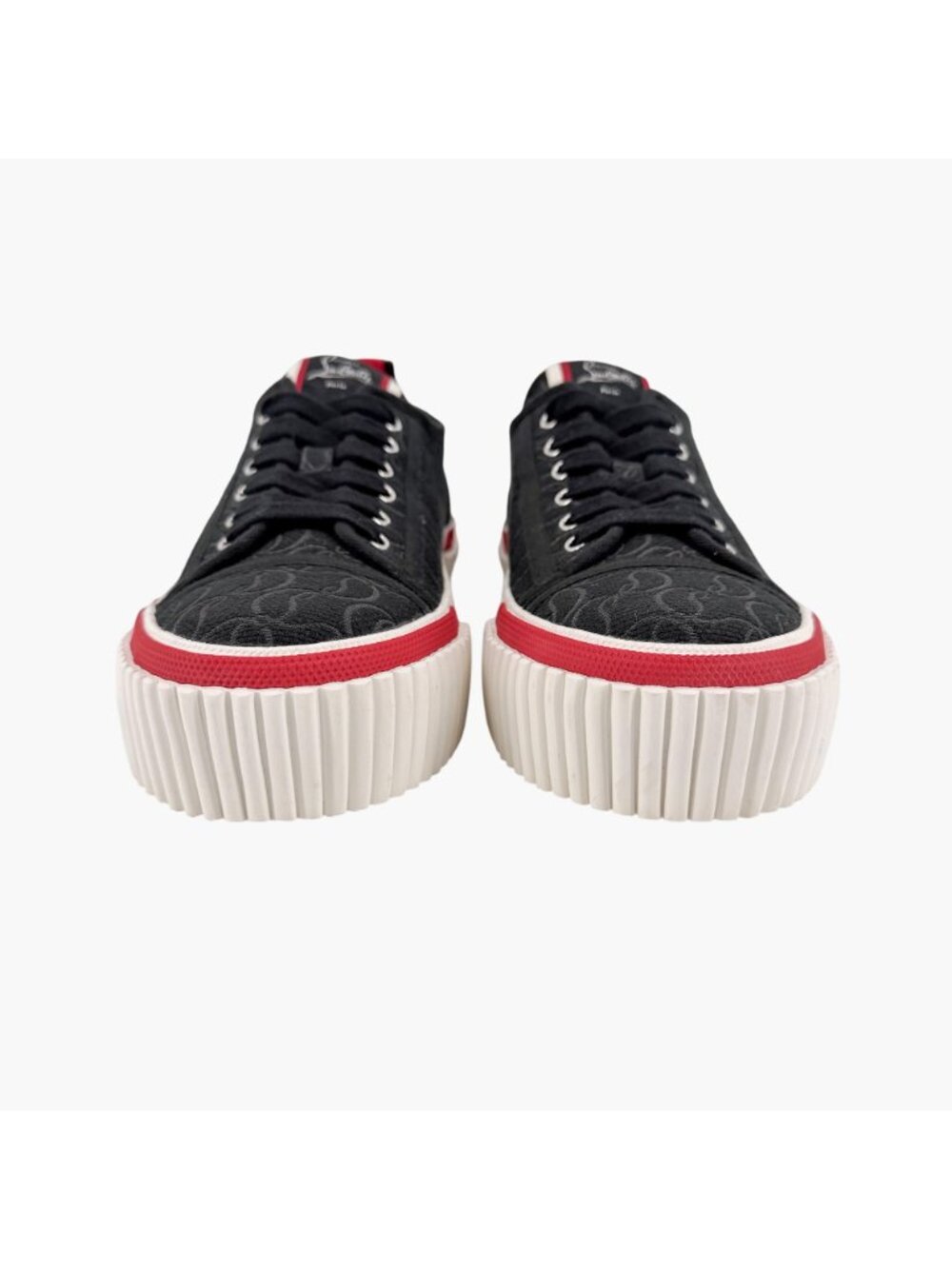 Christian Louboutin Super Pedro Platform Sneakers Black Size 39 US 9 Women’s - Picture 5 of 15